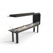 Bioethanol fireplace three sides long